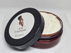 Glorious Sweet Almond Scent Body Butter 1 sweet almond body butter in 2 oz jar with cap and logo